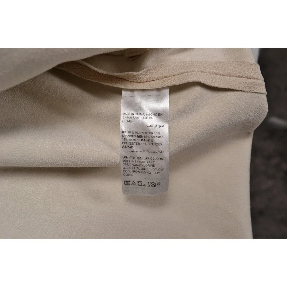Chico's Beige Long Jacket Textured‎ Open Front Cardigan Coatigan Size 0 Large
